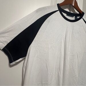 Perry Ellis Soft Crew Neck Tee Bright White Contrast Blue Size XL NWT T shirt